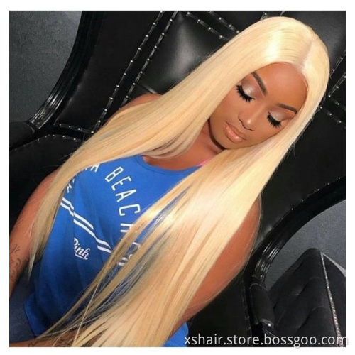 Factory Direct Indian Human Hair Weaves Silky Straight 613 Blonde Human Hair Bundles with 4*4 13*6 Lace Closure